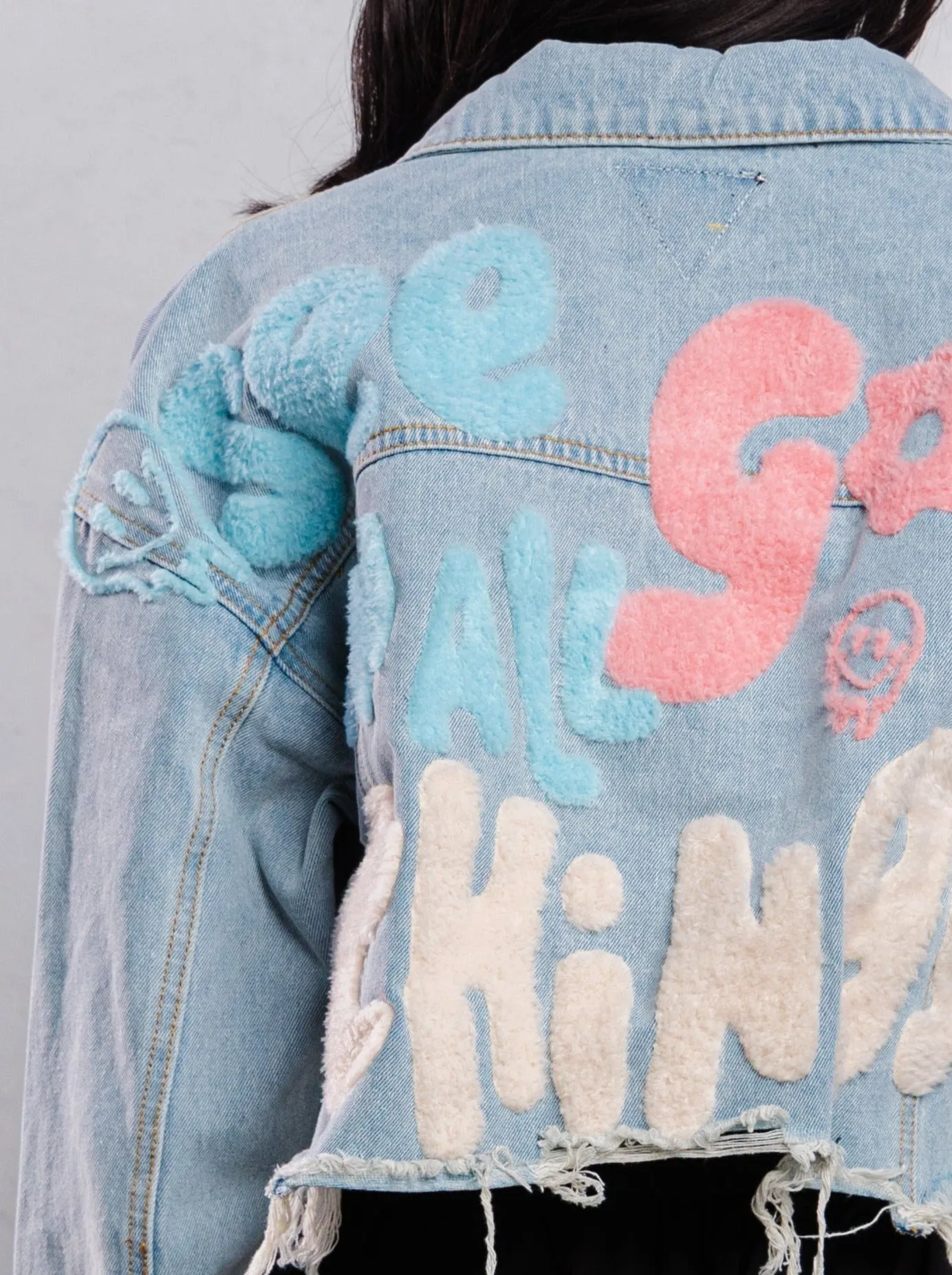 SEE GOOD IN ALL THINGS Crop Denim Jacket