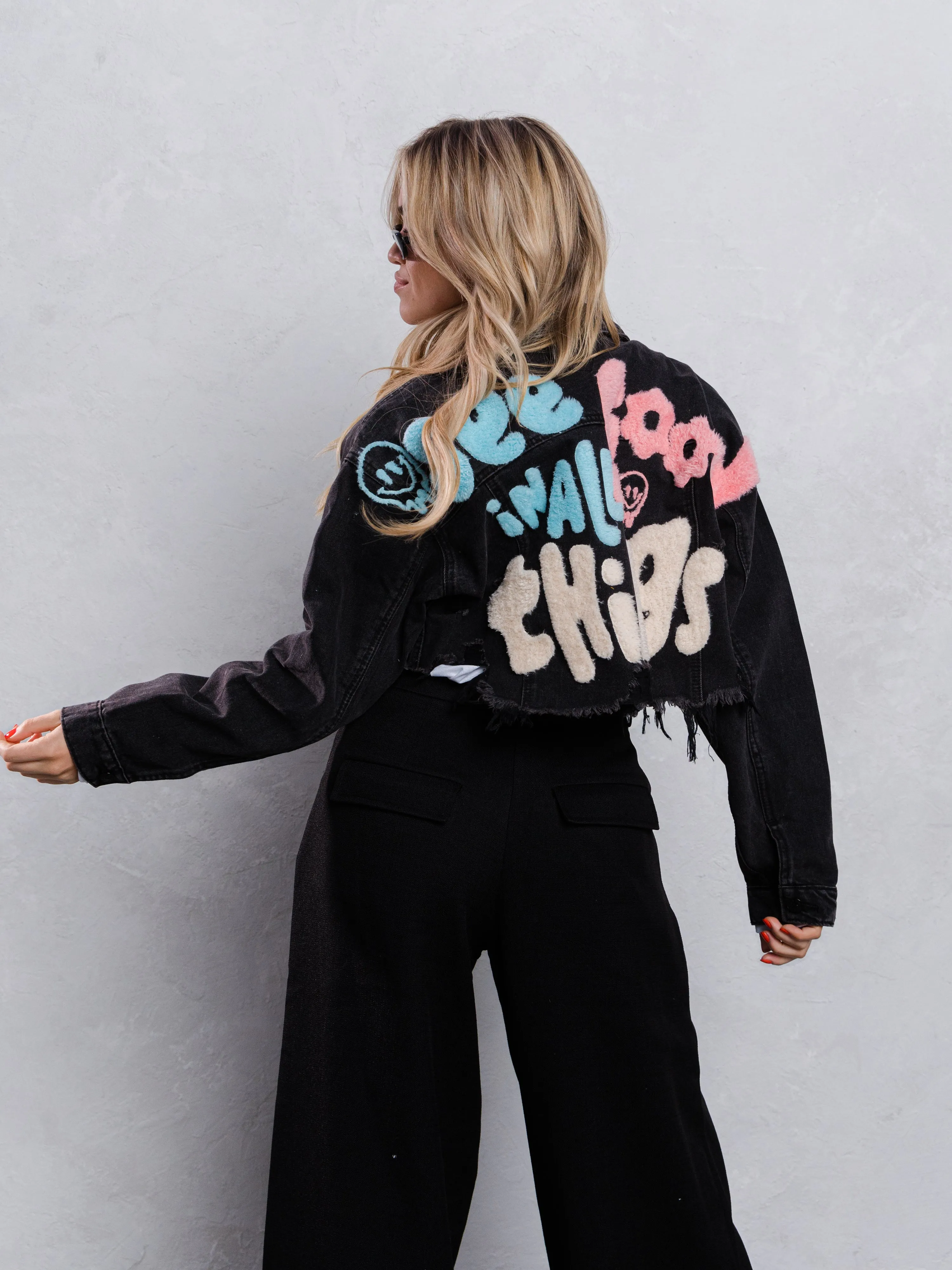 SEE GOOD IN ALL THINGS Crop Denim Jacket