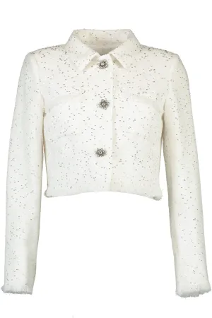 Sequin Boucle Cropped Jacket