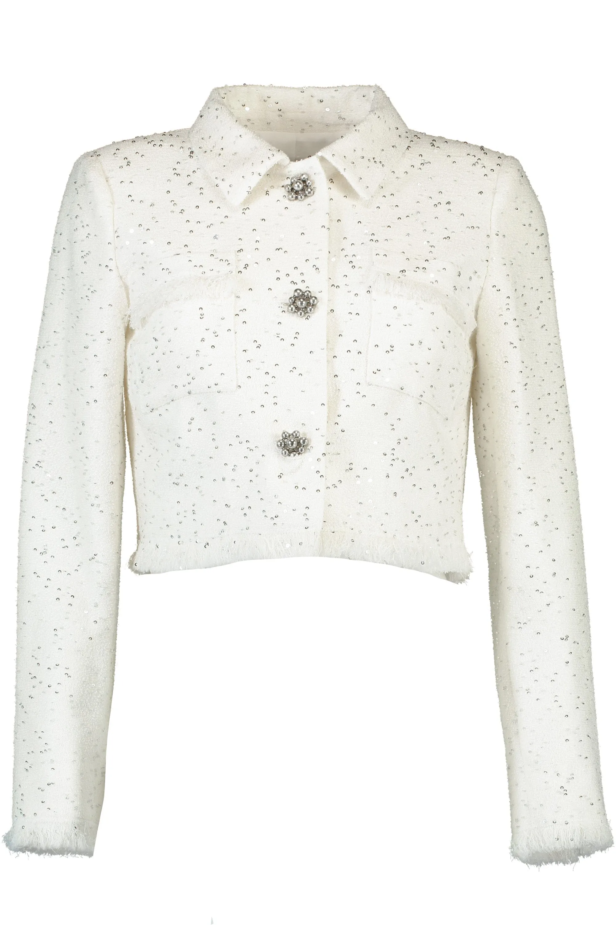 Sequin Boucle Cropped Jacket