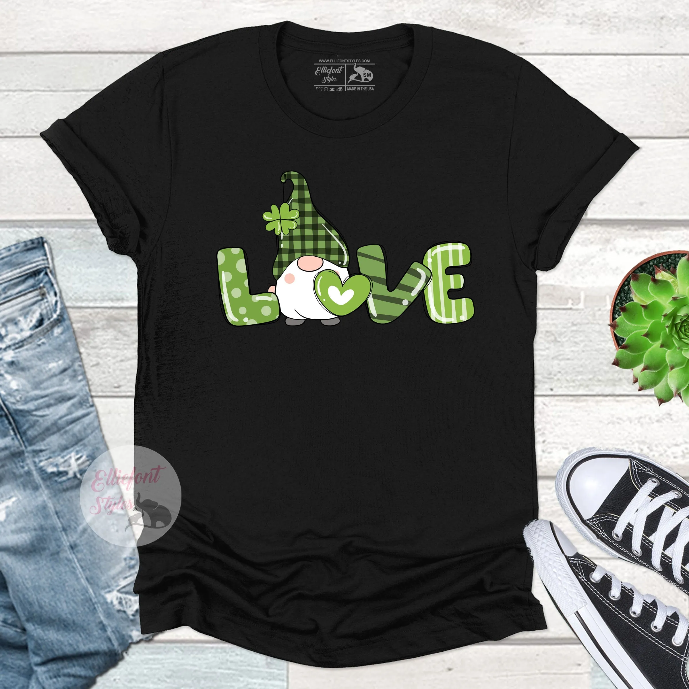 Shamrock Gnome Love St Patrick's Day Shirt