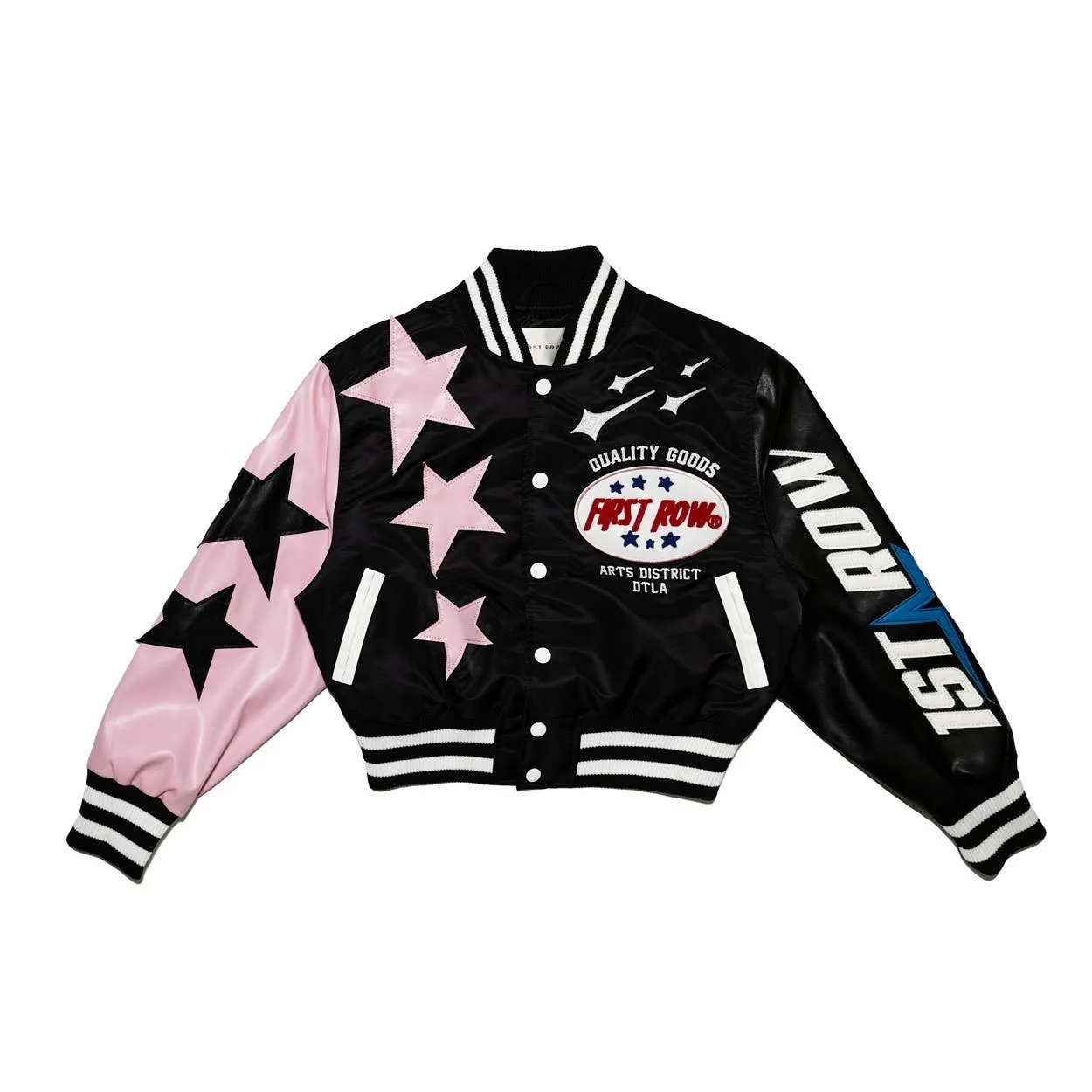 STARS VARSITY JACKET: Black