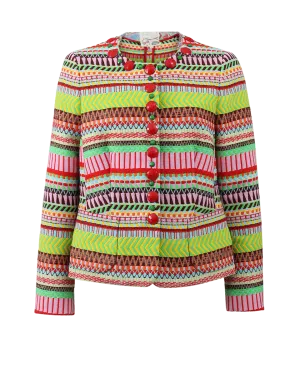 Stripe Embroidered Jacket