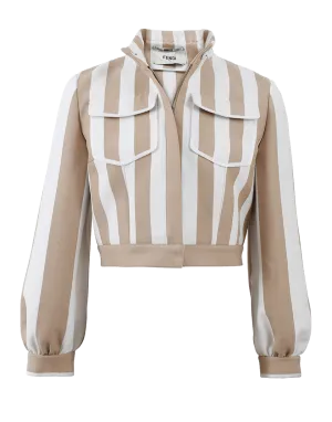 Striped Cropped Jacket