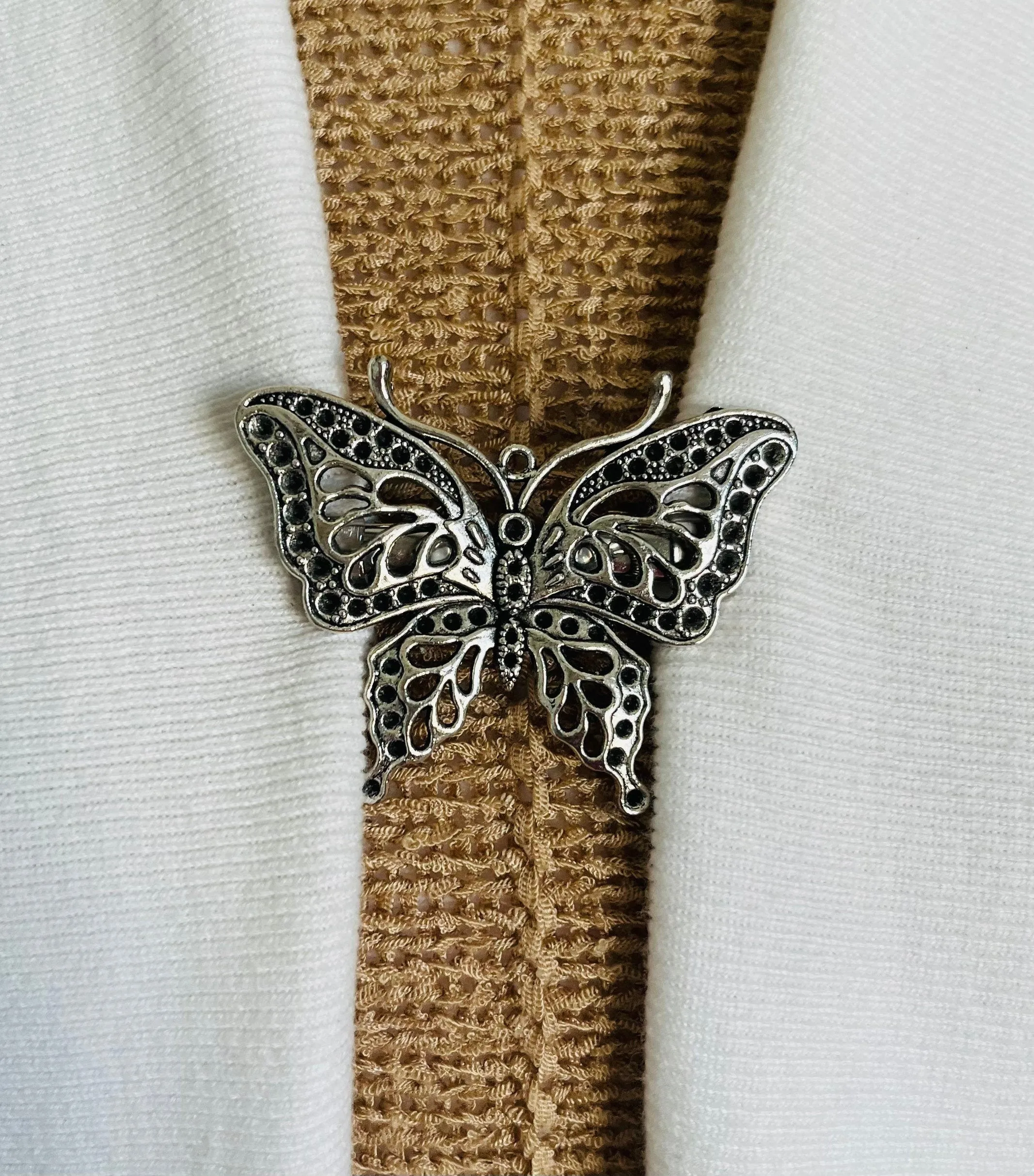 Sweater Clips Silver Butterfly Sweater Clip Cardigan Clip Vintage Style Jewelry Gift Gifts for Her by Fabulici