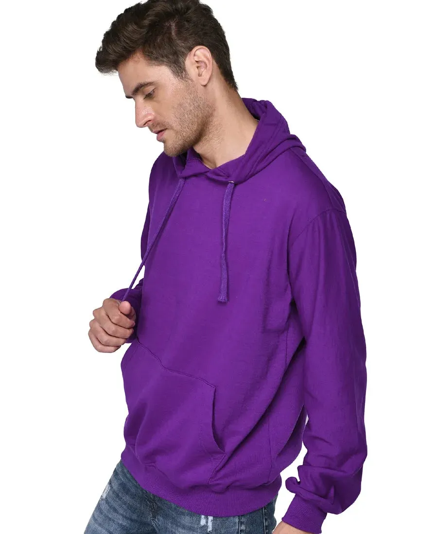 SXV Solid Plain Sweatshirt Hoodie for Men & Women (Purple)