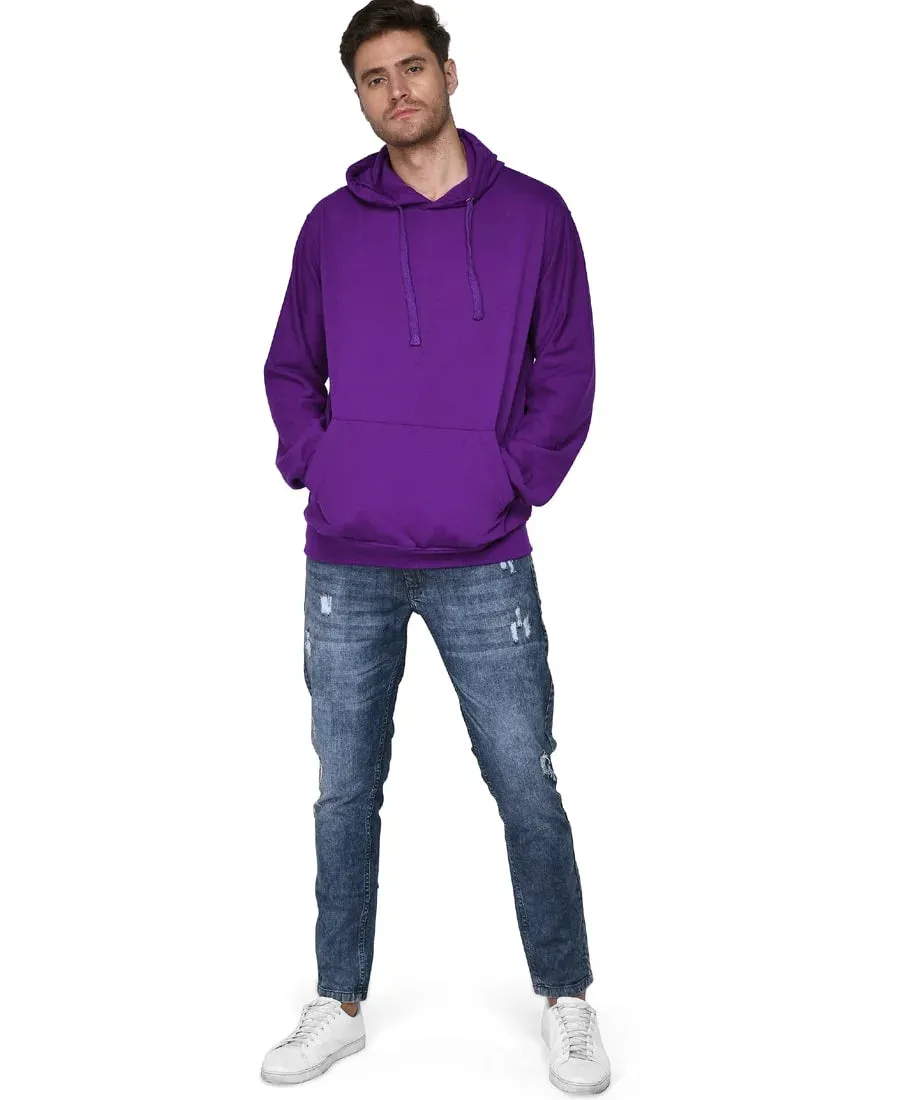 SXV Solid Plain Sweatshirt Hoodie for Men & Women (Purple)