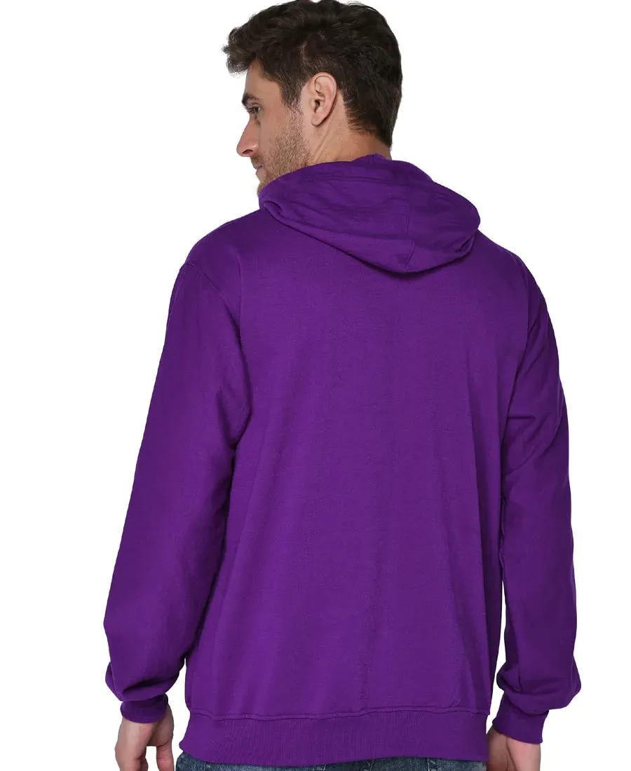 SXV Solid Plain Sweatshirt Hoodie for Men & Women (Purple)