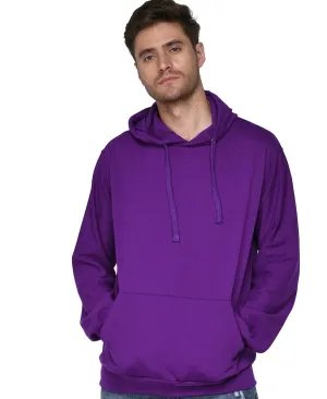 SXV Solid Plain Sweatshirt Hoodie for Men & Women (Purple)