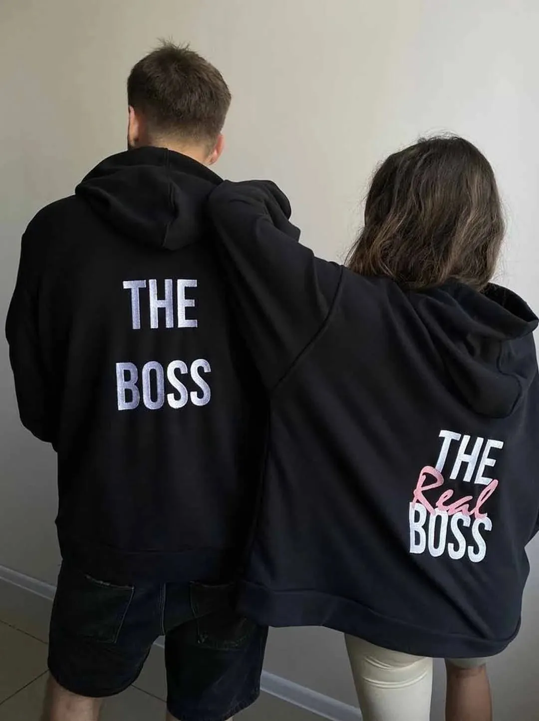 SXV  'the boss - the real boss’ Printed Cool Aesthetic Sweatshirt Hoodie