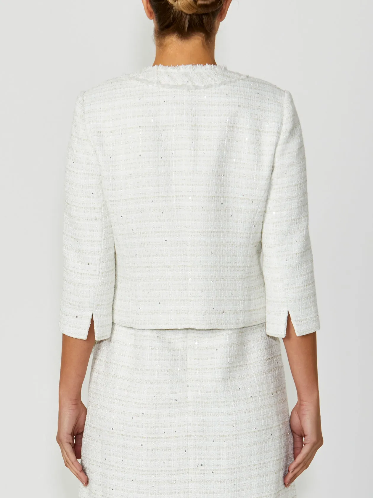 Tabitha Ivory Tweed Jacket