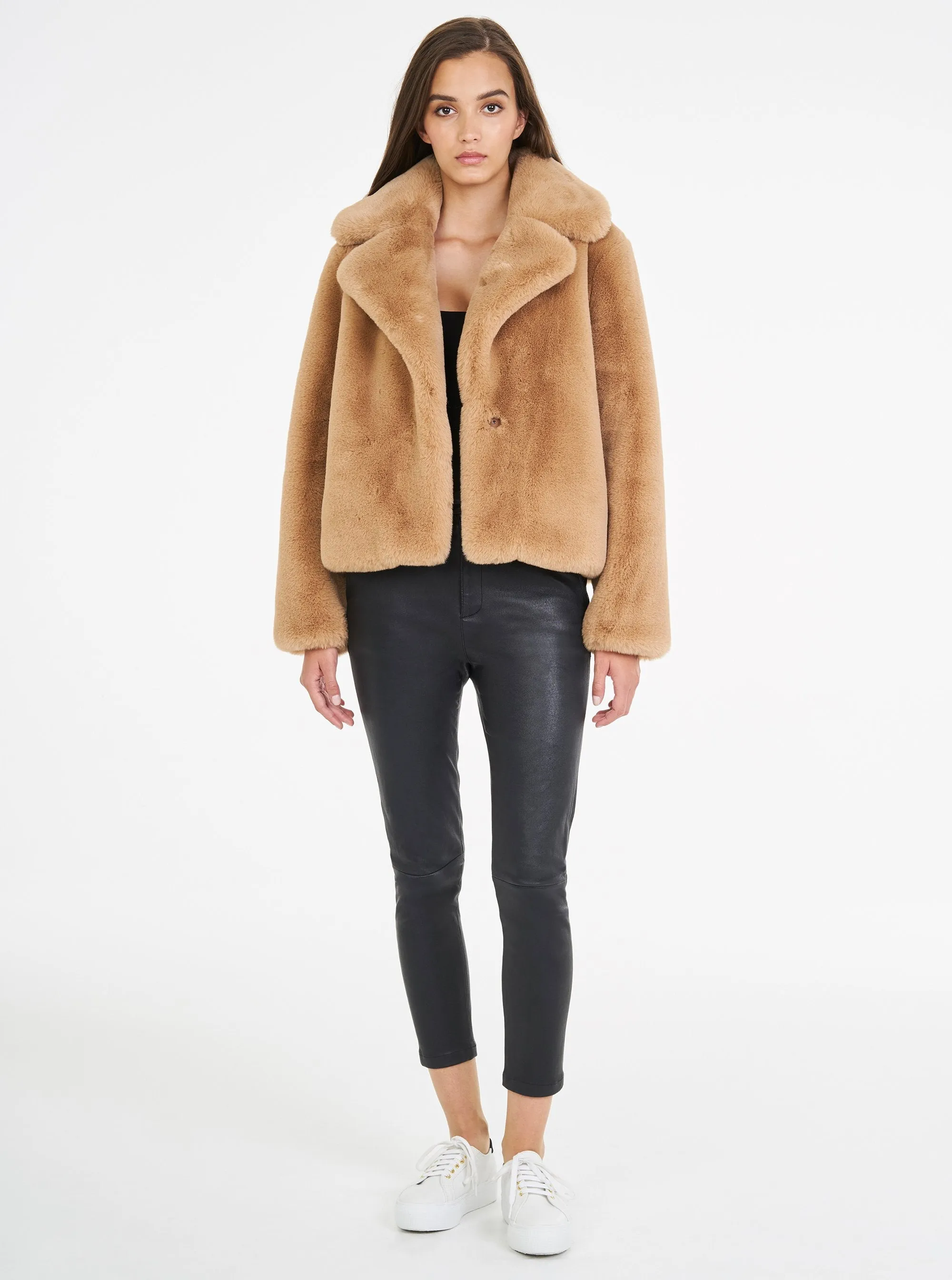 Teddy Luxe Short Jacket- Camel