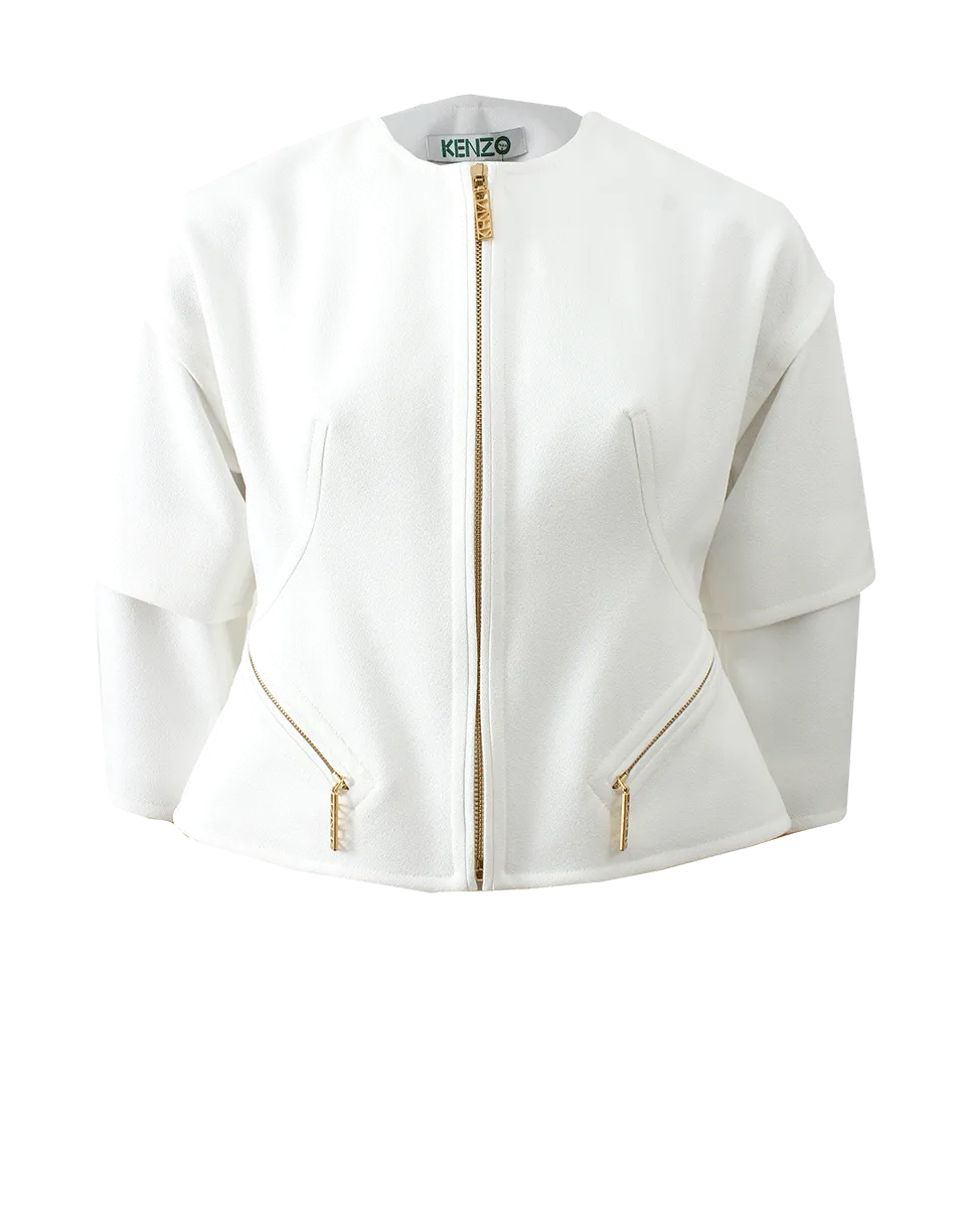 Textured Crepe Jacket