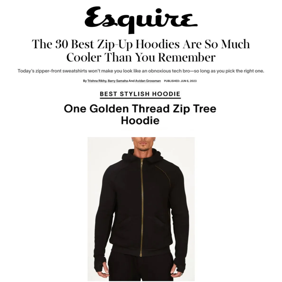 THE ZIP TREE HOODIE