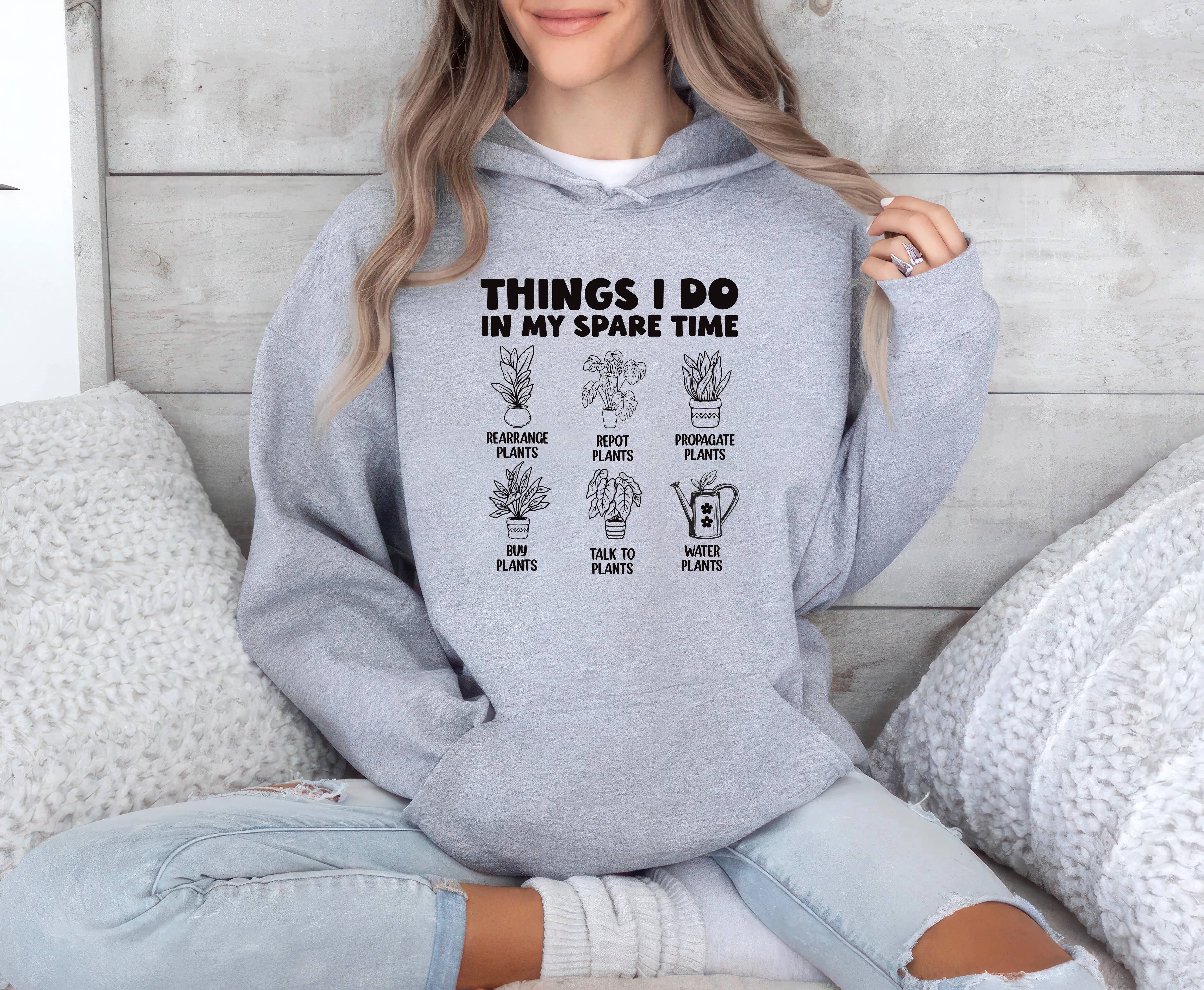 Things I Do in My Spare Time Plants Hoodie, Funny Garden Hoodie