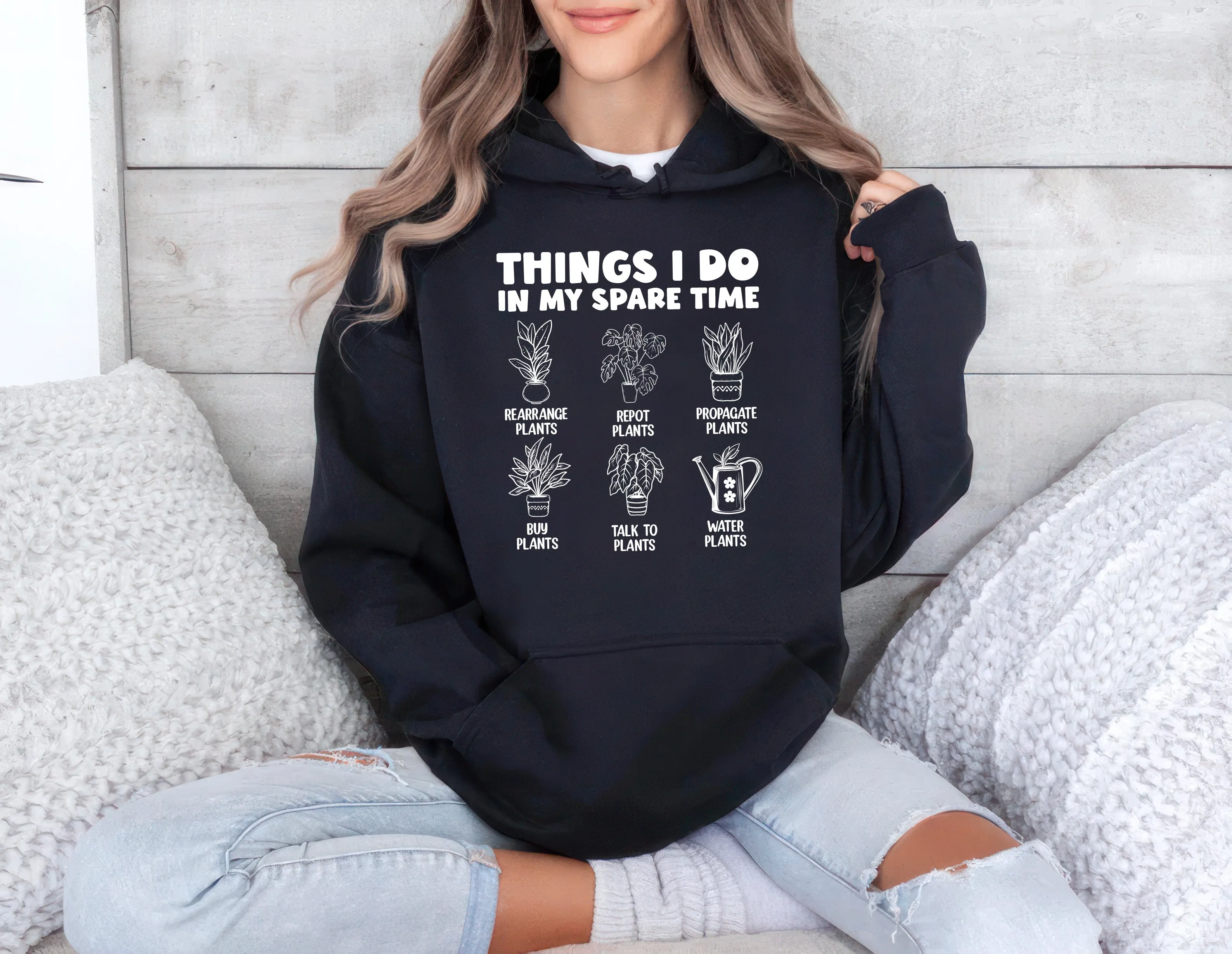 Things I Do in My Spare Time Plants Hoodie, Funny Garden Hoodie