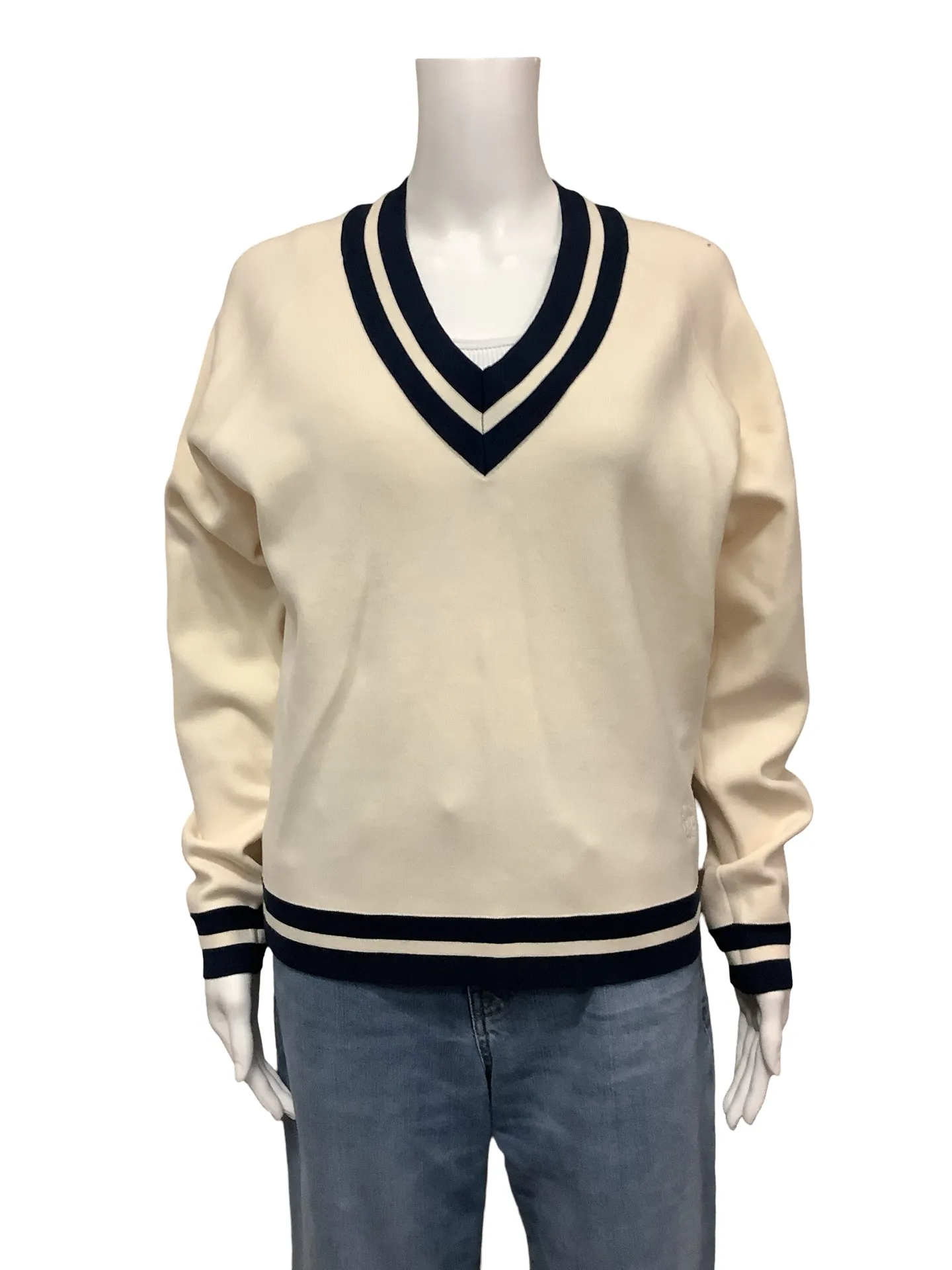 Tory Burch Sweater Merino Wool V Neck Size: S