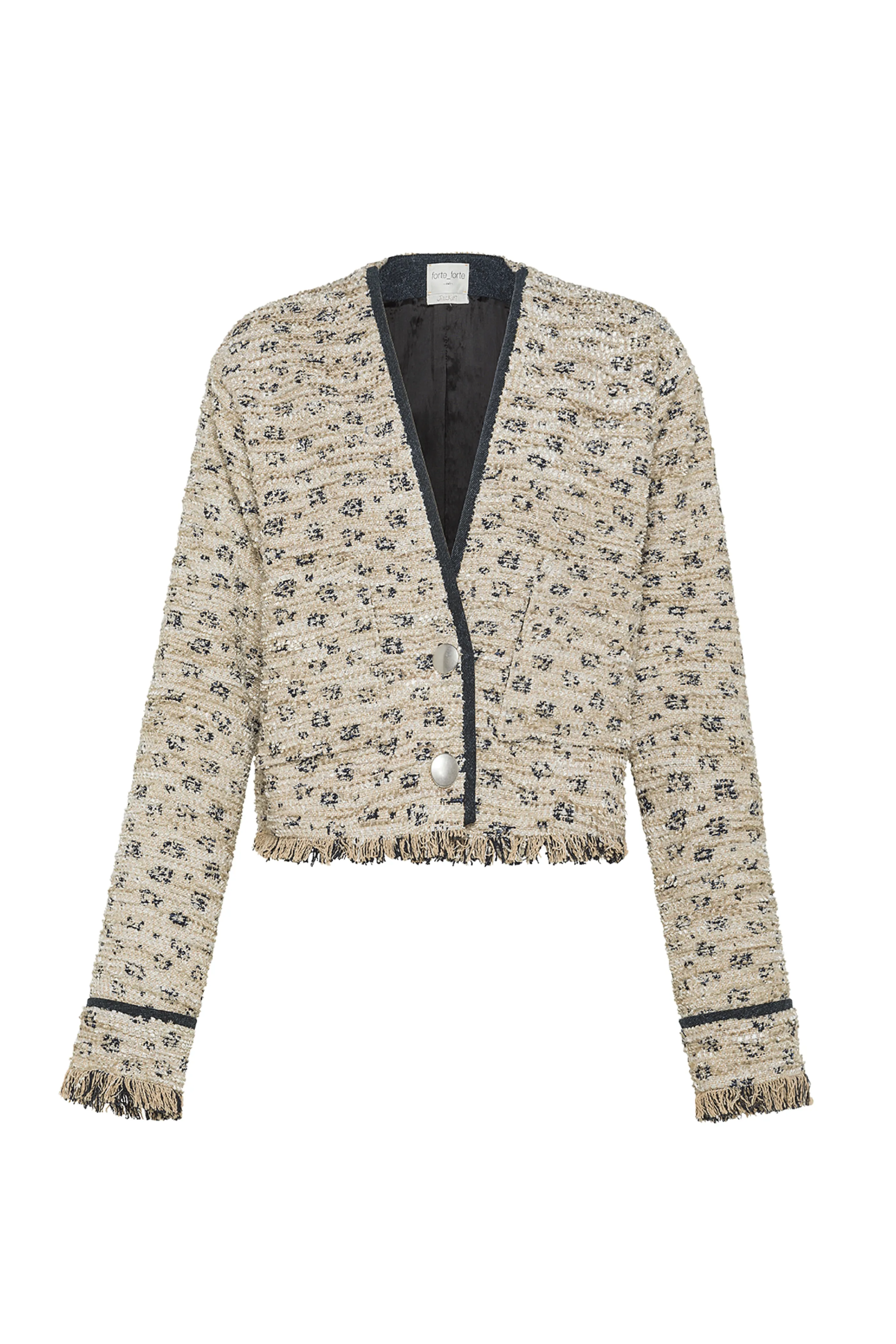 Tweed Jacquard Cropped Jacket