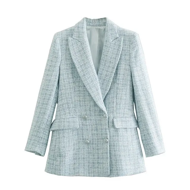 Tweed Vintage Double Breasted Blazer