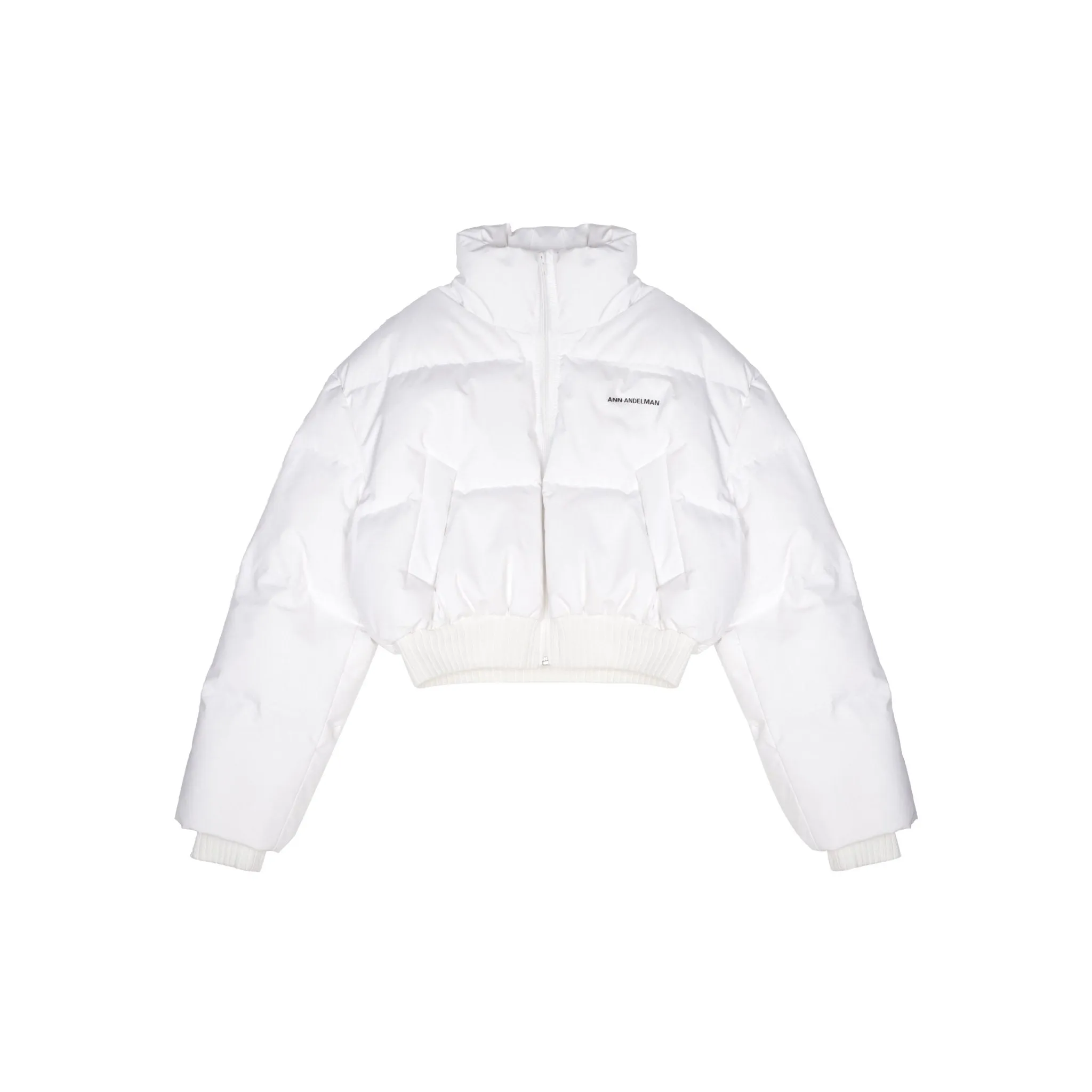 White Cropped Down Jacket