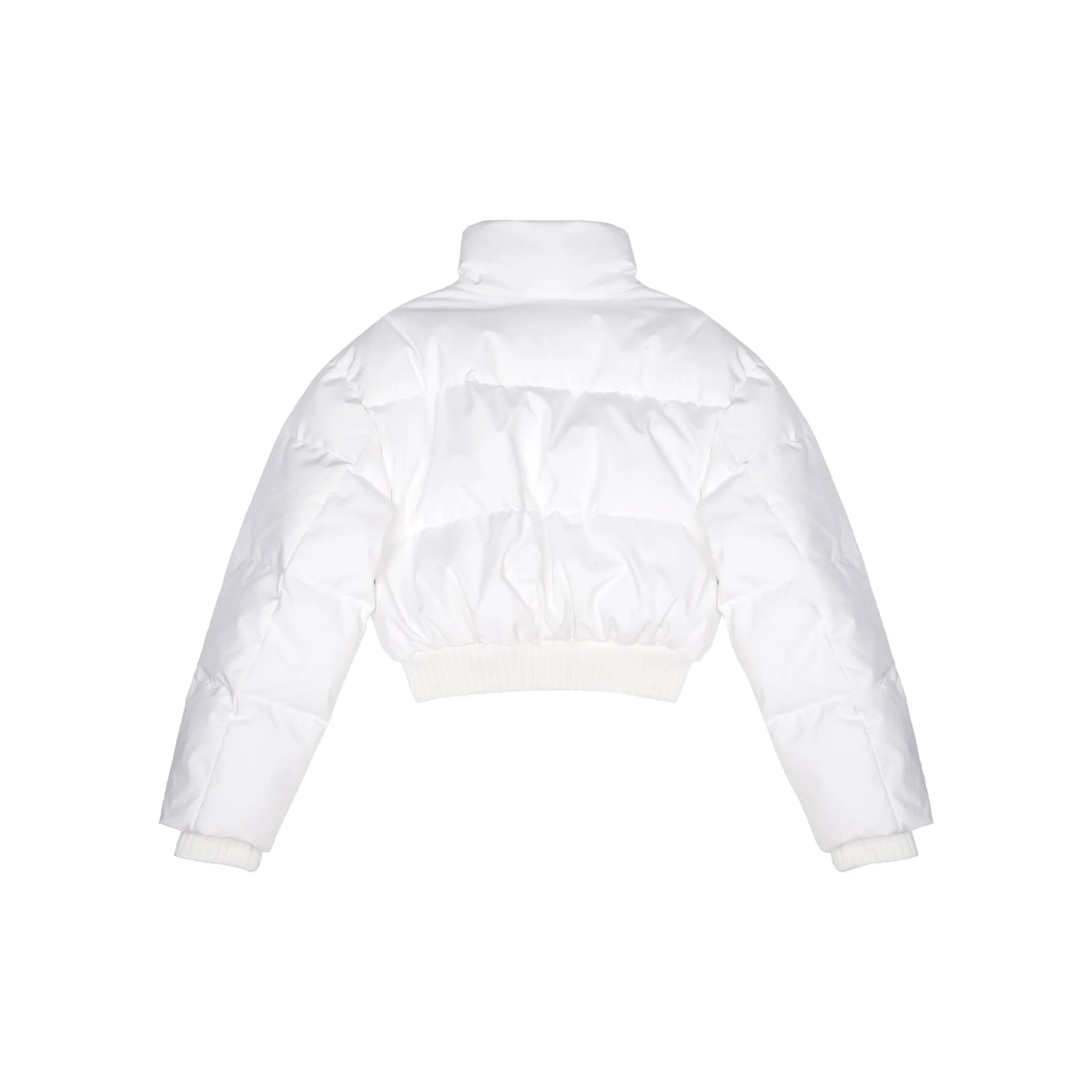 White Cropped Down Jacket