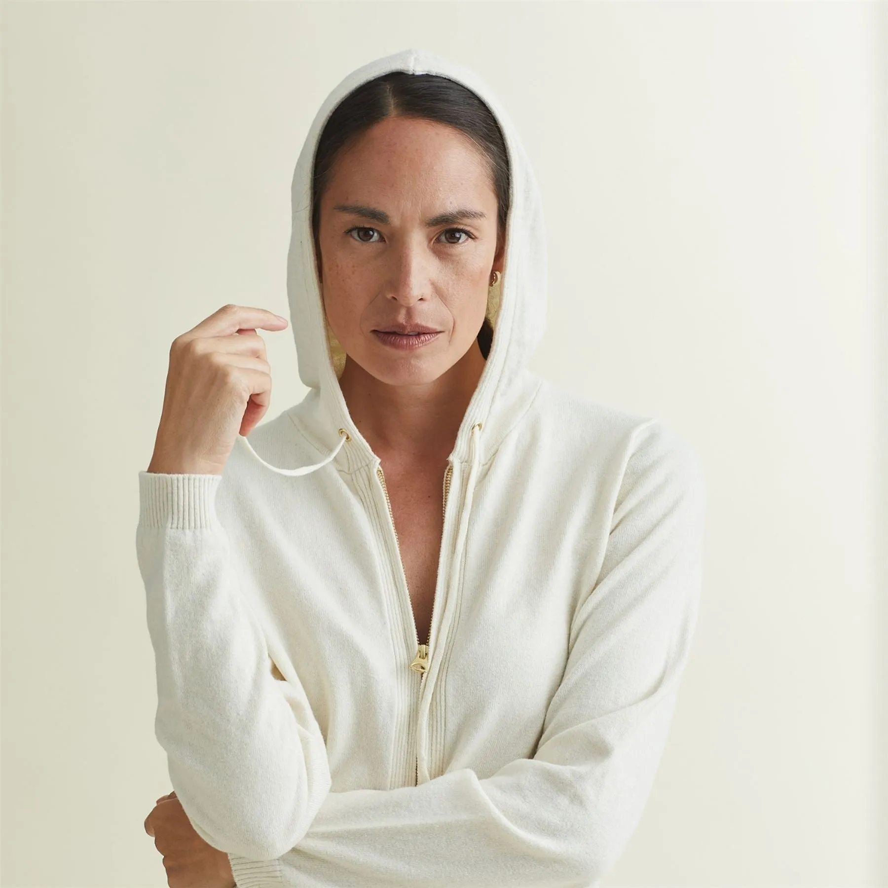 Womens Enza Hoodie Cream - AW24