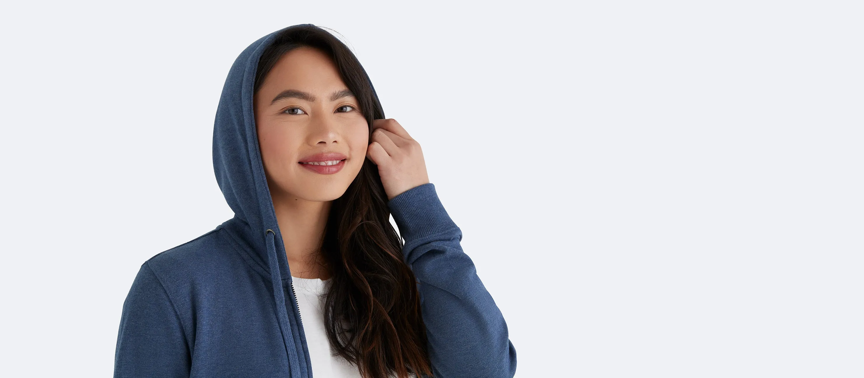 Women's French Terry Zip Hoodie | Heather Navy