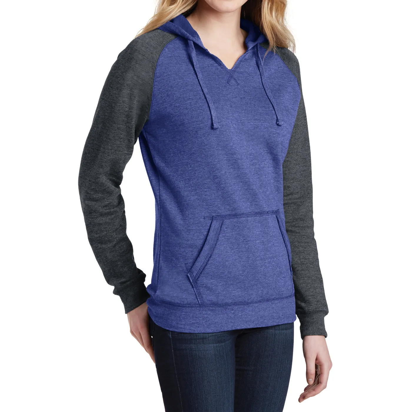 Women's Juniors Lightweight Fleece Raglan Hoodie