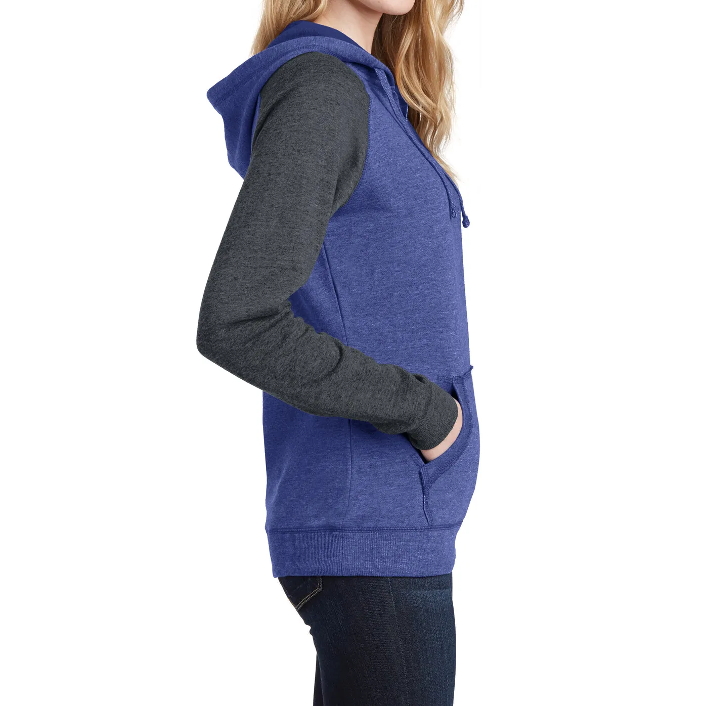 Women's Juniors Lightweight Fleece Raglan Hoodie