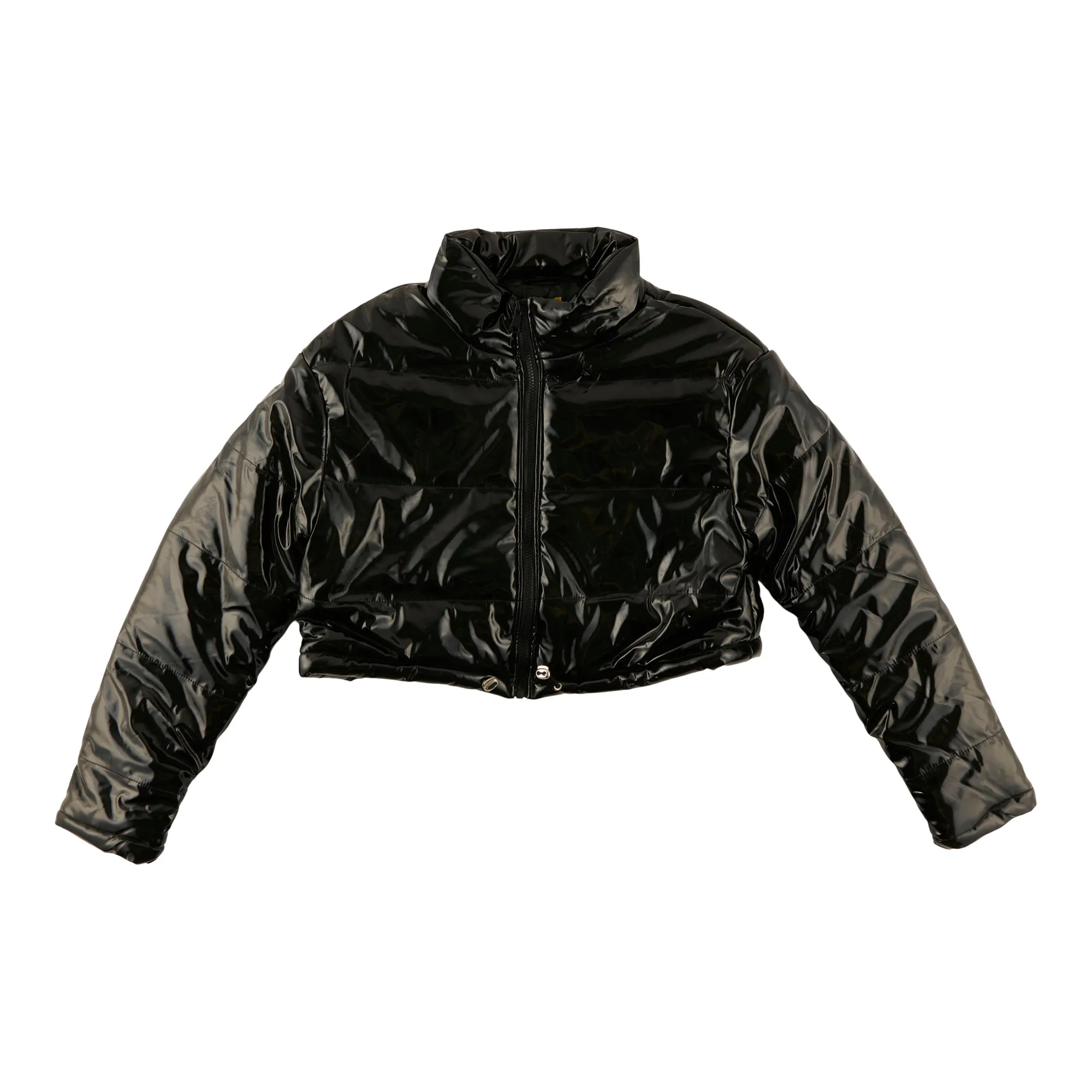 Women's Patent Leather Puffer Jacket