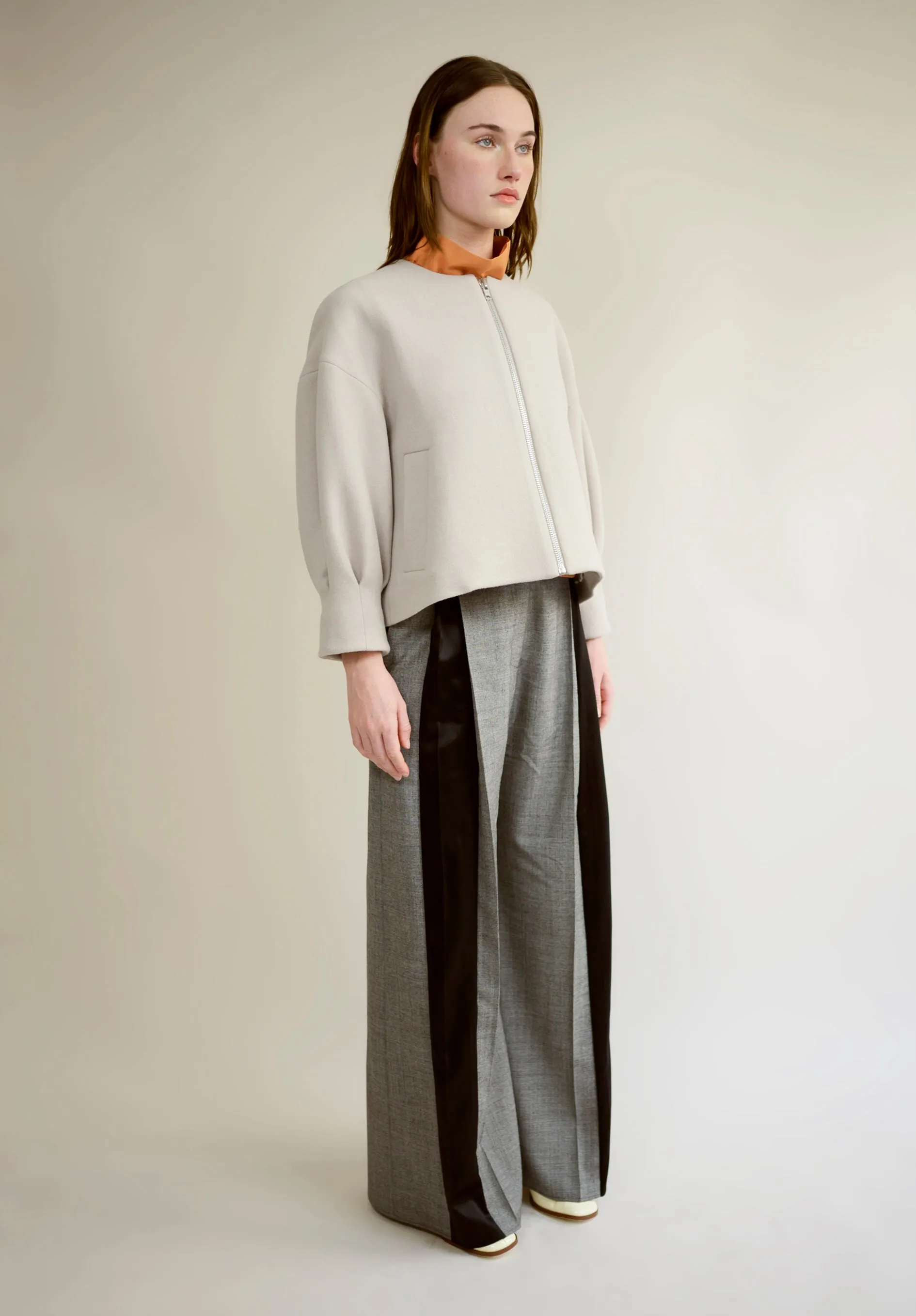 WOOL CROPPED COCOON JACKET