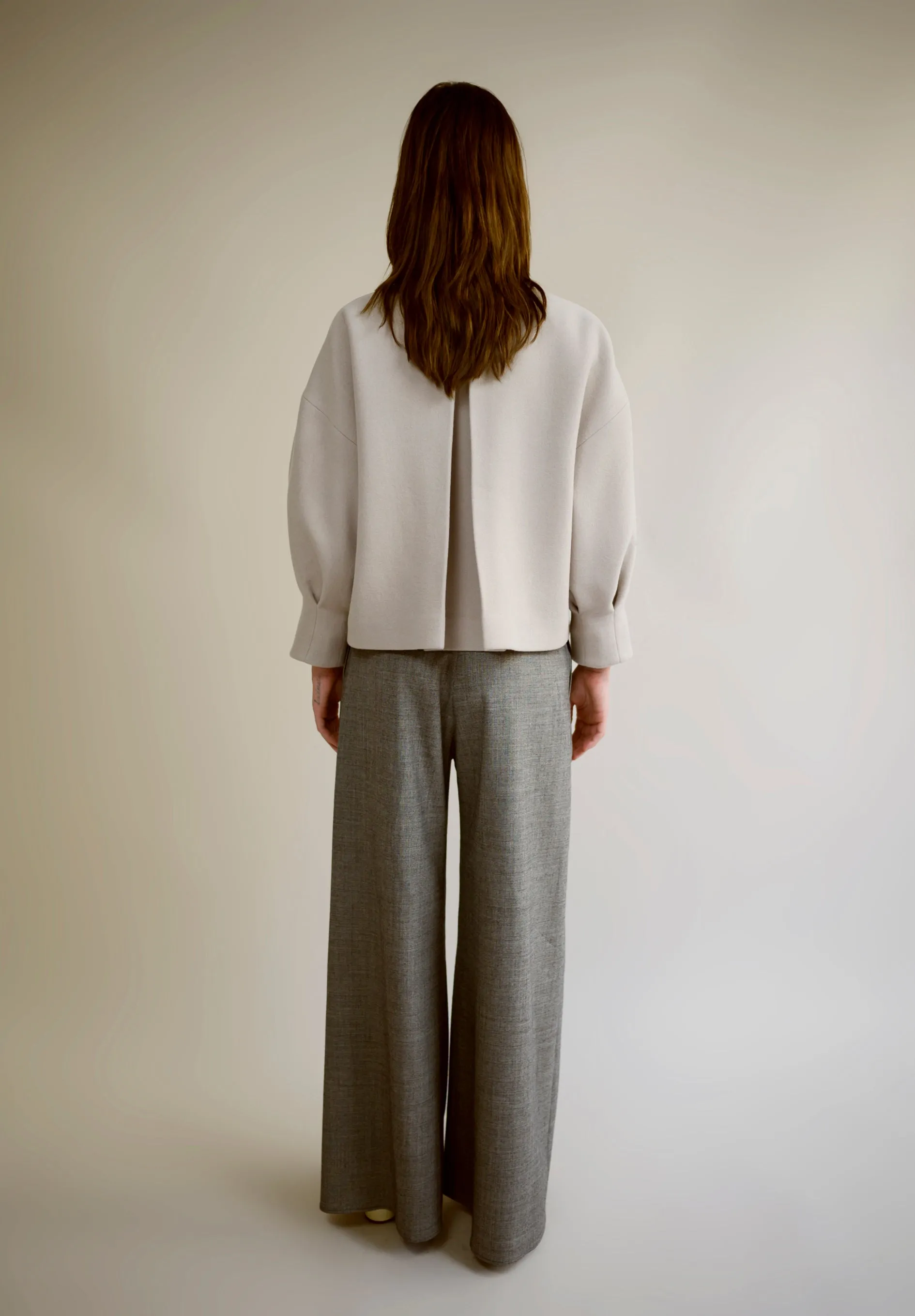 WOOL CROPPED COCOON JACKET