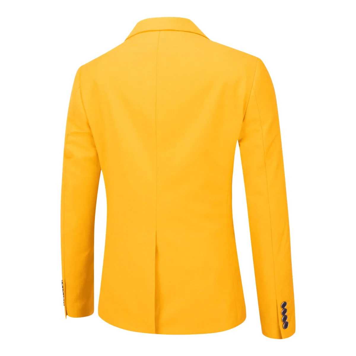 Yellow Stylish One-Button Casual Blazer