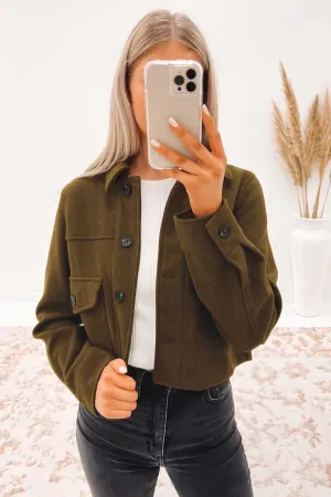 Zeina Crop Jacket Olive